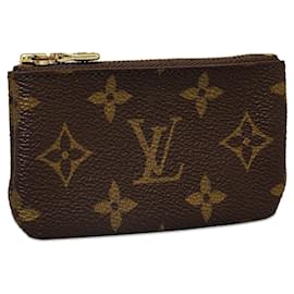 Louis Vuitton-Monedero marrón Louis Vuitton Monogram Pochette Cles-Castaño
