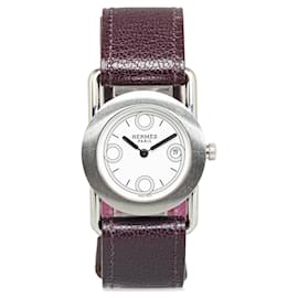 Hermès-Reloj Barneia Ronde de acero y cuarzo morado de Hermes-Púrpura