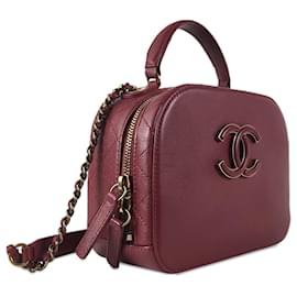 Chanel-Red Chanel Coco Curve Vanity Case Satchel-Red