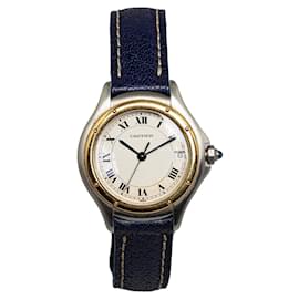 Cartier-Reloj Cougar plateado de cuarzo y acero inoxidable Cartier-Plata