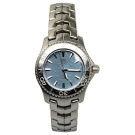 Tag Heuer-Silver Tag Heuer Automatic Stainless Steel Link Watch-Silvery