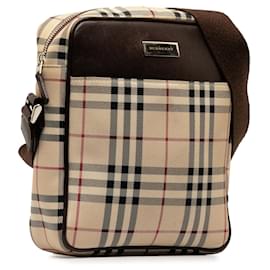 Burberry-Brown Burberry House Check Crossbody-Brown