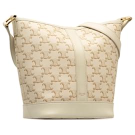 Céline-Beige Celine Small Triomphe Bucket Bag-Beige