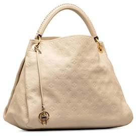 Louis Vuitton-Cream Louis Vuitton Monogram Empreinte Artsy MM Hobo Bag-Cream