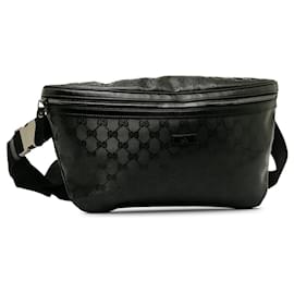 Gucci-Black Gucci GG Imprime Belt Bag-Black
