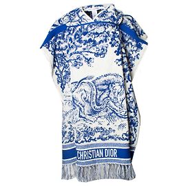 Christian Dior, Poncho da spiaggia in blu Blu