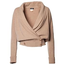 Chanel-Chanel, Cashmere crossover cardigan-Brown