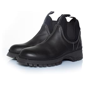 Autre Marque-Prada, leather Chelsea boots-Black