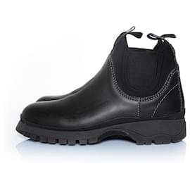 Autre Marque-Prada, leather Chelsea boots-Black