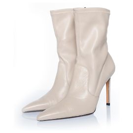 IRO, botins de couro asper em bege Outro
