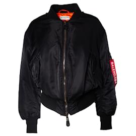 Balenciaga-balenciaga, key chain detailed nylon bomber jacket-Other