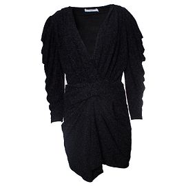IRO, Luca sparkly draped mini dress Black