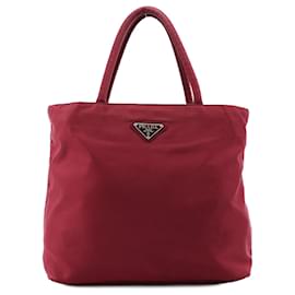 Prada-PRADA Totes Sintético Borgonha Tessuto-Bordeaux