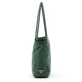 Prada-PRADA Totes Tela Verde Tessuto-Verde