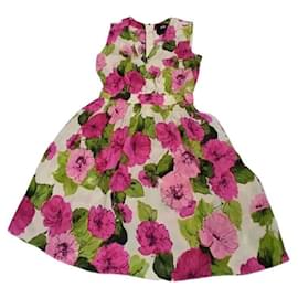 Dolce & Gabbana-Vestido mini de seda con estampado floral Dolce & Gabbana D&G talla 42IT.-Multicolor