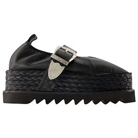 AJ1314 Slipper – Toga Pulla – Leder – Schwarz Schwarz