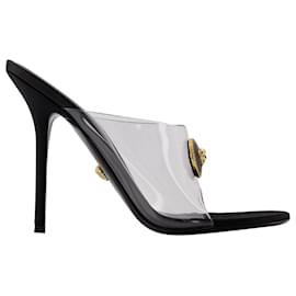 Versace-Ciabatte da sera - Versace - Tessuto - Trasparente/Black-Nero