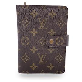 Louis Vuitton-Cartera con cremallera Porte Papier de lona con monograma M61207-Castaño