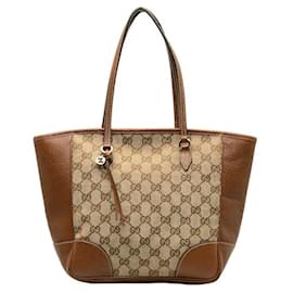 Gucci-Sac cabas en toile Gucci GG Sac à main en toile 353119 en bon état-Autre