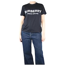 Burberry-Schwarzes T-Shirt mit Grafik – Größe M-Schwarz