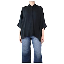 Autre Marque-Schwarzes Hemd aus Seidenmischung – Größe UK 6-Schwarz