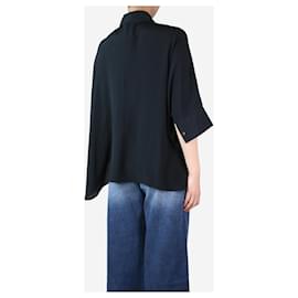 Autre Marque-Black silk-blend shirt - size UK 6-Black