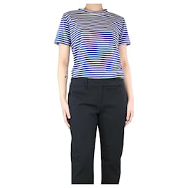 Sofie d'Hoore-Blau gestreiftes T-Shirt - Größe UK 10-Blau