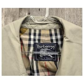 Burberry-Impermeable Burberry vintage talla 60-Caqui
