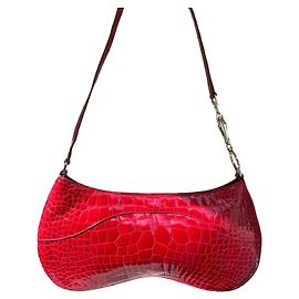 Prada Pochette vintage en alligator Rouge