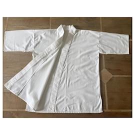 Autre Marque-Giacca kimono o camicia giapponese bianca T. L- XL - unisex-Bianco
