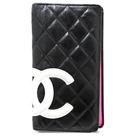 Chanel-Chanel Black Cambon Ligne Bifold Wallet-Black