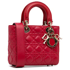 Dior-Dior Red Small Cannage Lady Dior My ABCDior-Red