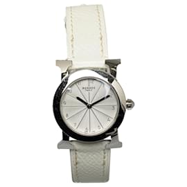 Hermès-Relógio Hermes prata quartzo aço inoxidável Heure H Ronde-Prata,Outro