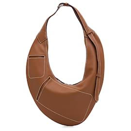 Hermès-Bolso Hermes Brown Swift y Toile Buddypocket-Castaño