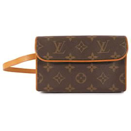 Louis Vuitton-Louis Vuitton Brown Monogram Pochette Florentine-Brown
