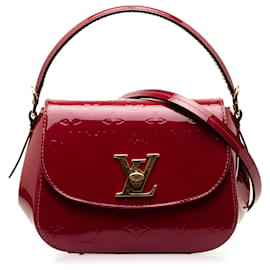 Louis Vuitton-Louis Vuitton Monograma Vermelho Vernis Pasadena-Vermelho