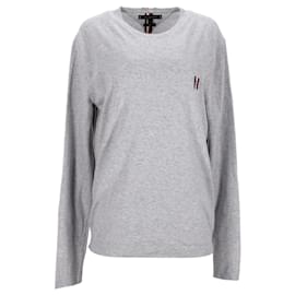 Tommy Hilfiger-Suéter masculino Tommy Hilfiger Essential Monogram Logo em algodão cinza-Cinza