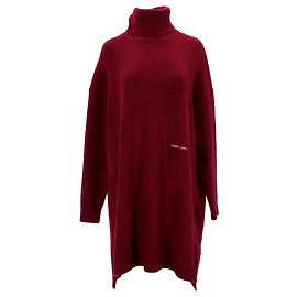 Tommy Hilfiger Langer Rollkragenpullover für Damen Rot