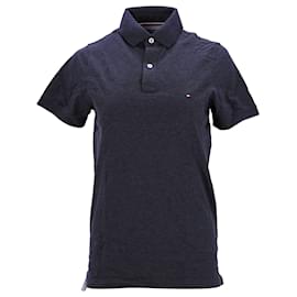 Tommy Hilfiger-Herren-Poloshirt mit schmaler Passform und kurzen Ärmeln-Blau