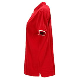 Tommy Hilfiger-Camisa polo masculina slim fit com ponta-Vermelho