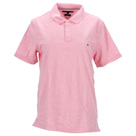 Tommy Hilfiger-Mens Pure Cotton Slim Fit Polo-Pink