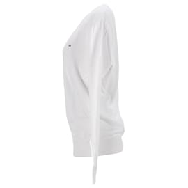 Tommy Hilfiger-Tommy Hilfiger Mens Crew Neck Sweater in Ecru Cotton-White,Cream
