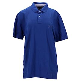 Tommy Hilfiger-Polo pur coton pour homme-Bleu