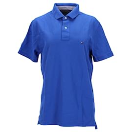 Tommy Hilfiger-Luxuriöses Poloshirt für Herren in normaler Passform-Blau
