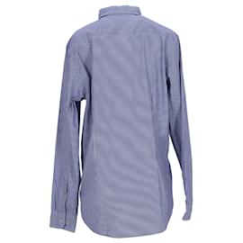 Tommy Hilfiger-Camisa de manga larga ajustada para hombre Top tejido-Azul,Azul claro