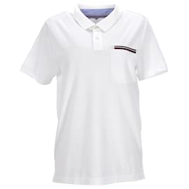 Tommy Hilfiger-Mens Signature Chest Pocket Polo-White