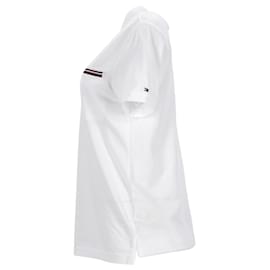 Tommy Hilfiger-Polo masculino exclusivo com bolso no peito-Branco