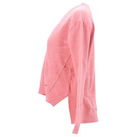Tommy Hilfiger-Rundhalspullover mit Seitenstichen für Damen-Pink