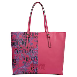 Versace Jeans Couture-Versace Jeans Rock Cut Tote Bag-Pink