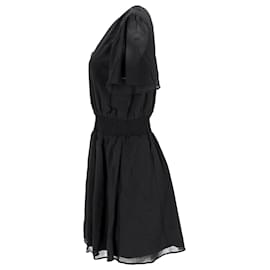Tommy Hilfiger-Tommy Hilfiger Womens Chiffon Smock Dress in Black Polyester-Black